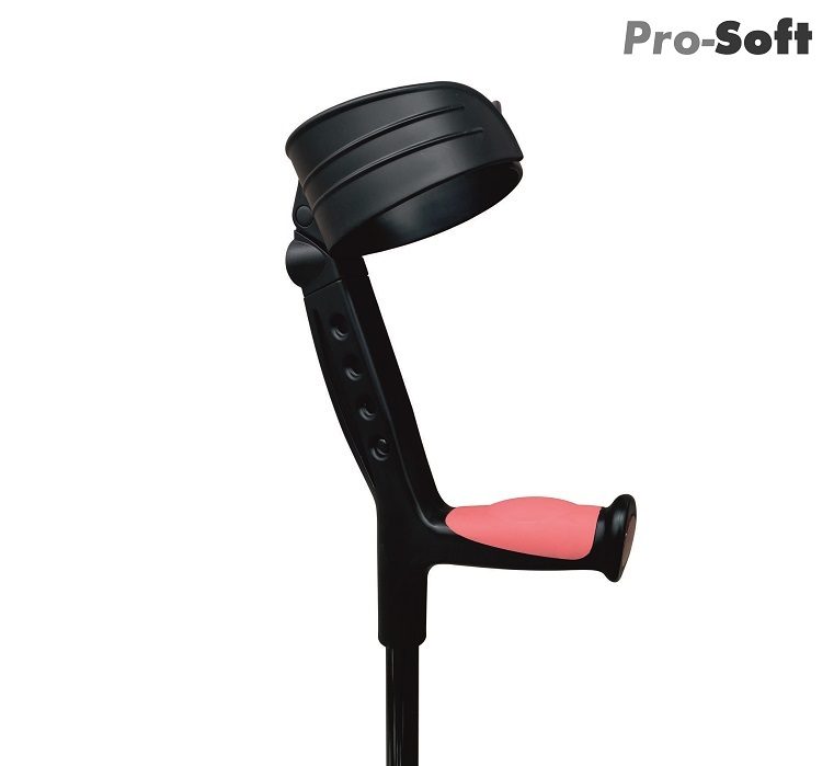 Kula łokciowa-aluminiowa z ruchomą obejmą i miękkim uchwytem Pro-Soft AR-024M