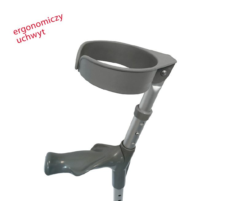 Kula łokciowa – aluminiowa z ruchomą obejmą i ergonomicznym uchwytem AR-025